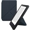kwmobile Custodia Pieghevole Compatibile con Kobo Clara 2E Cover - Cover Magnetica Pelle PU eReader con Stand - blu scuro