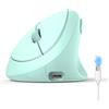 TECKNET Mouse Verticale, Mouse Bluetooth Ergonomico Ricaricabile, Multi-dispositivo (BT5.0/3.0 + 2.4G), 4800 DPI, Clic Silenziosi, 6 Pulsanti Per PC, Computer Portatile, Mac - Verde