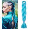 Benehair Extension Per Treccine Africane 60 cm Treccia Capelli Extension Colorate Jumbo Treccia Finta Capelli Fibra Sintetica Extensions per Treccine Azzurro cielo
