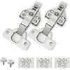 NECILO Set di Accessori per Guide Scorrevoli a Scomparsa - 2 Cerniere a Copertura Totale, 36 Viti, 2 Rulli - Kit di Installazione Completo