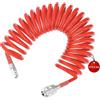 SRJQXH 5m Tubo Aria Compressa, Spirale Tubo Compressore, Diametro 10x6.5 mm Kit Compressore Aria, Arancia, con Connettore, per Casa, Officina, Officina Meccanica