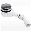 Schläfer 4397006 | Sifone Piatto Doccia Piletta di Scarico per Piatto Doccia Sifonata Ispezionabile, per foro doccia diam 90 mm, Tappo Coperchio Cromato Tubo di scarico diam 40/50 mm