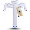 DL-pro Tubo d'immersione DN40 (1 1/2 G6/4), 265 mm, 2 attacchi orientabili per apparecchi, anti-odore e anti-riflusso - per lavatrice e lavastoviglie