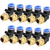 ERGAOBOY 10 Pezzi Gomito Maschio 90° 6MM x 1/8 BSP PL6-01 Pneumatico | Raccordo a Sgancio Rapido Push to Connect a 90 Gradi per Tubi Aria Compressa