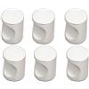 BOZONLI 6pcs Rotonda Pomelli Maniglie per Mobili Cassetti Armadio Cassettiera da Cucina Bagno 17mm (Opaco)