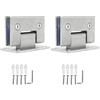 MEKOTRIN 2PCS Cerniere Per Porta Doccia A 90 Gradi, Cerniere Per Porte In Vetro Senza Telaio Resistenti In Acciaio Inox Per Cancello Da 8-12 mm, Resistenza Alla Ruggine E Alla Corrosione