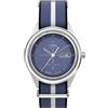 Timex Marlin Jet TW2Y37400 - Orologio al quarzo da uomo, 38 mm, cinturino in tessuto blu con quadrante blu e cassa in acciaio inox