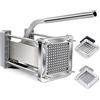Sopito Taglia Patate a Bastoncino in Acciaio Inox, Tagliapatate per Patate Fritte con Lame da 12x12mm e 6x6mm per Uso Domestico