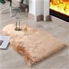 JXLOULAN Tappeto in finta pelliccia di pecora, 75 x 120 cm, morbido tappeto decorativo per soggiorno, pelo lungo, per sedie, divano, camera da letto, cameretta dei bambini