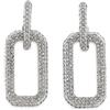 AllSaints orecchini pendenti Pavé Link, gioielli scintillanti, accessori femminili, chiusura a perno, color carbone