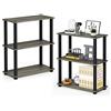 Furinno TURN-S-TUBE Scaffale Portaoggetti Set Di 2, Libreria A 3 Ripiani, Mensola Angolare, Ripiani Aperti Senza Attrezzi, Tubi Quadrati, Per Organizzazione E Contenimento, Rovere Francese