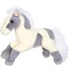 GIPSY TOYS - PELUCHE CAVALLO SDRAIATO - 40 CM - GRIGIO E BIANCO