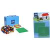 Plus-Plus- Geniale, Gioco da Costruzione, Basic & Set di Due Piastre di Base, 12 x 12 cm, per Design costruttivo