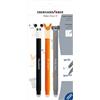 EBERHARD FABER 582123 - Penna a sfera cancellabile, 3 Animal Erase it panda, volpe, koala, penna gel blu 0,7 mm