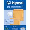 Unipapel | Buste imbottite Kraft con carta a bolle interne | N. 13 misure 150 x 215 mm | Chiusura autoadesiva | Confezione da 10 pezzi | Perfetto per spedizioni sicure e protette | Certificato FSC