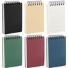 xianynow 6PCS Block Notes Piccoli A7, Blocco Appunti Note Spirale, Impermeabile Retro Taccuini Tascabili a Righe Quadernino per Lavoro Scuola Ufficio Viaggio, Taccuino Memo per Attività All'aria Aperta