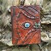 PRASTARA Hocus Pocus - Diario in pelle con decorazioni di Halloween, libro delle ombre vuoto, con chiusura a lucchetto, decorazione vintage, quaderno con rilegatura a spirale, stregoneria, grimorio, occhi