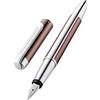 Pelikan, 817226, penna stilografica Pura, pennino M cartuccia ad alta capacità Ink Sapphire, colore: moka, 1 pezzo