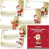 Aujzoo 60PCS Adesivi Natalizi Buon Natale, (65 x 45mm) Autoadesivi Etichette Natalizie per Sacchetti Regalo Decorazioni Natalizie
