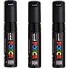 Posca UNI-BALL-POSCA PC- 8 K-NOIR-LOT DE 3 STYLOS