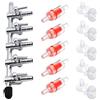 Bornfeel Aquarium Air Flow Control 16 in 1 Kit Distributori Valvola Aria a 3 Vie e 3 Valvole di Ritegno e 6 Ventose per Pompe Serbatoio per Pesci (5-Way-16in1)