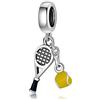 LES FOLIES DI PAOLA GRIECO Charm Racchetta Tennis Pallina Coppa Davis ciondolo pendente in argento 925 - Les Folies per Pandora