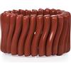 ZAVANA Bracciale Donna Rosso Largo 40 mm in Resina, Bracciale Elastico Chunky Ondulato, Gioiello Statement Glamour