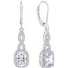 JO WISDOM Orecchini Pendenti Infinito Argento 925 Donna con Taglio a cuscino 3A Zirconia cubica