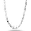LeCalla, collana in argento Sterling 925 italiano con maglia marinara tagliata al diamante da 3 mm, 4 mm piatta, per donne e uomini con chiusura a moschettone (40, 45, 50, 55, 60 cm), Length 18 Inches