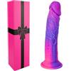 hainuo Piccolo dildo da 15 cm per principianti, dildos realistico. Ventosa potente. Simpatico dildo anale viola-rosa,allenamento vaginale e anale in silicone per punto G,adatto a donne, uomini e principianti