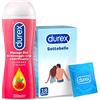 Durex Settebello 18 Preservativi + Durex Massage 2 in 1 con Guaranà 200ml