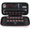 Elonbo Carrying Case for Nintendo Switch 2 (2025), Switch 2 Games Controller Grip Hard Travel Bag, Game Player Organizer Holder, Mesh Pocket Fits Joy-Con Cables Games Cartridges, Purple-Blue