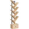 HOOBRO Scaffale a Forma di Albero, Libreria a 9 Livelli, Organizzatore per Libri, Portaoggetti per CD, Stile Vintage, per Soggiorno, Camera da Letto, Studio, Colore Legno Naturale e Nero EBN18SJ01G1