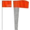 Anley Stake Flags - Bandiere in vinile da 4 X 5 con asta in acciaio da 15 pollici -l'abbellimento, i servizi sotterranei, le fognature e il rilevamento (100 pezzi, arancione)