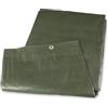 Mivos Telone Protettivo Occhiellati 4x4 m - Verde - 90g - Telo Impermeabile Universale per Giardino - Telone Multiuso per Mobili Legno Barche - Teloni Antistrappo per Coperture - Telo Piscina