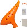 rayzm Ocarina in Plastica Alto C a 12 Fori, 13 Note in Do Maggiore, Strumento a Fiato Ocarina con Borsa per Principianti