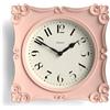 Jones Clocks® Rialto Orologio a parete | Orologio quadrato in stile vintage ornato | 25cm | Rosa | Ideale per il soggiorno o la camera da letto