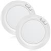 Awanber Plafoniera Led a Batteria con Sensore di Movimento, 210LM Lampada da Soffitta Batteria Luce Senza Fili Armadio con Sensore per Dispensa Scale Bagno Corridoio - 6000K Bianco Freddo [2 Pezzi]