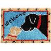 ROCKY&CHAO Tappeto da intrecciare Fai da te, set per intrecciare Latch Hook Kit Set per intrecciare da solo per bambini e adulti (Labrador) 60 * 40 cm