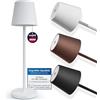 charlique® Dinner Light - Lampada da tavolo LED senza fili, ricaricabile con USB, colore bianco - dimmerabile - con una batteria extra potente - per interni ed esterni