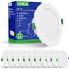 HOMEOW 12x Faretti LED da Incasso per Cartongesso, 220V 7W 2700K Luce Caldo Faretti LED Interno da Incasso, IP44 Faretto per Bagno, Diametro 118mm, Diametro foro 95-110mm