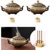 Furforstk portaincenso 2 pezzi porta incenso per bastoncini, incensiere, brucia incenso, porta incensi, incense burner, Contiene due porta incenso in metallo e cotone ignifugo, 7,7 x 5 x 4,3 cm