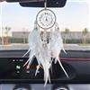 BetterJonny Acchiappasogni, BetterJonny Dream Catcher Acchiappasogni da Parete Decorazione con Piume Blu Turchese Acchiappasogni Fatti a Mano per Casa Camera Parete Appeso Ornamento Artigianato Bianco
