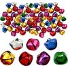 Moling 150 Pezzi Campanellini Piccoli Decorativi per Natale-12mm Campanella Sonagli,Decorazione per Albero di Natale,Animali Domestici e Regali Festivi (Croce,Colorato)