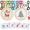 Ysimple Ricamo Starter Kit - Kit per Punto Croce per Bambini, Kit Ricamo per Principianti, Contiene 6 Il Punto Croce, 2 Telaio da Ricamo Con Motivo, 19 Colori di Filo, per Bambini e Principianti