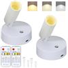 MIOBLUE Faro LED senza fili interni con telecomando, Illuminazione con batteria ricaricabile, Illuminazione interna con timer dimmable, Spotlight illuminazione interna Accent Up luce per pianta, Immagine