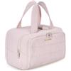 Bagsmart Trousse da Viaggio per Donne, Grande, Borsa da Toilette a Grande Apertura per Donne, Trousse Cosmetica con Manico per Organizer di Make-up, Accessori, Articoli da Toilette, Colore: rosa