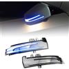 QKLsudua 2pz Lampeggiatori Sequenziali Dinamici Compatibili con Be-nz W204 CLA A B C E S GLA GLK CLS Classe W176 W212 LED Specchietto Laterale Luce Indicatore di Direzione Assemblaggio-Blu+Giallo