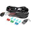 RIGIDON Stroboscopica Cablaggio Fendinebbia con Interruttore 12V 40A Kit Cavi Fendinebbia Cablaggio Auto On-Off Interruttore per Barra LED Fuoristrada ATV Camion SUV e Moto (Model D - 2 cavi)
