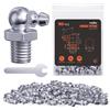 TRILINK Ingrassatori Testine M6, Ingrassatore Metrici con Angolo di 90 Gradi, Kit di Ingrassatori con Chiave - Ideale per Veicoli Automobilistici, Agricoli e Macchinari Industriali (50 Pezzi)